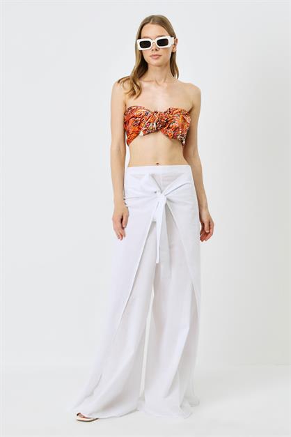 Womens Belted Pareo Pants 9078 