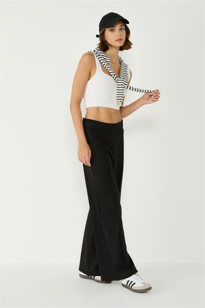 Womens Palazzo Sweatpants With Stitching Detail 746