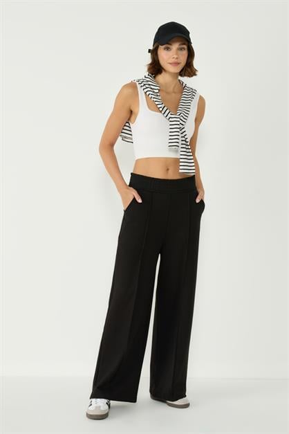 Womens Palazzo Sweatpants With Stitching Detail 746