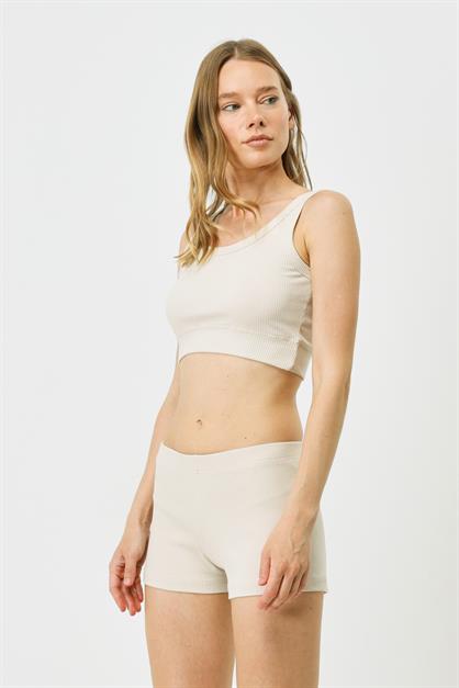 Womens Ribbed Knit Short Boxer 930