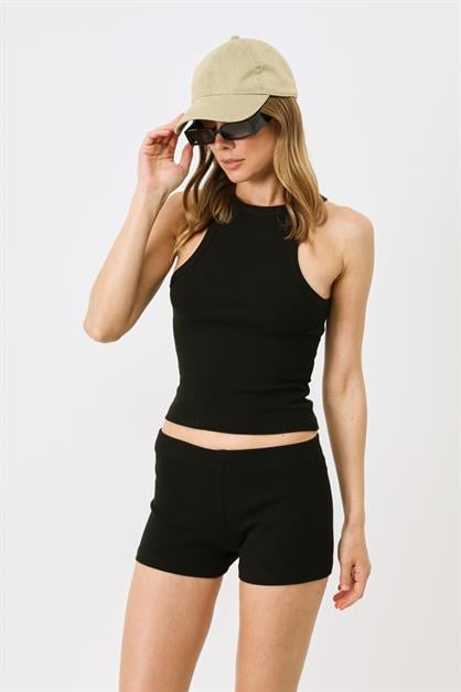 Womens Ribbed Knit Short Boxer 930