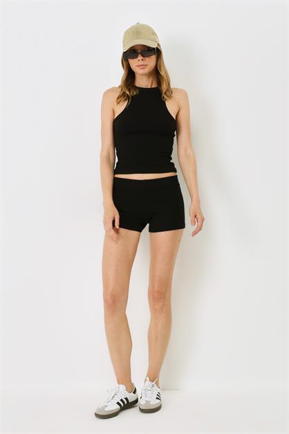 Womens Ribbed Knit Short Boxer 930