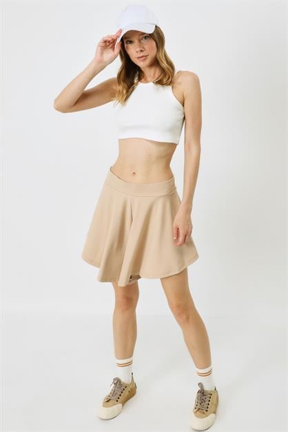 Womens Halter Neck Ribbed Stretch Mini Crop Tank Top 924