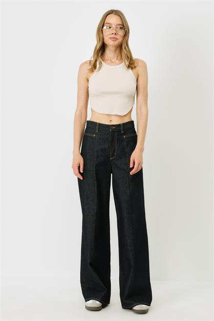 Womens Oval Ribbed Spaghetti Strap Crop Tank Top 920