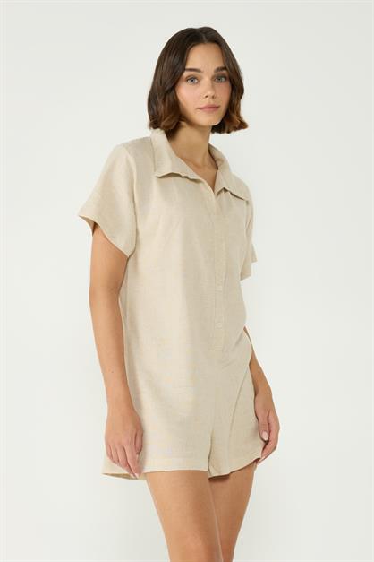 Womens Oversized Woven Muslin Jumpsuit 9149