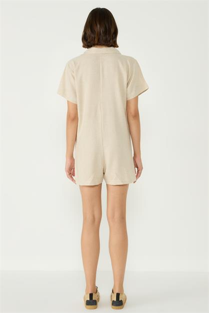 Womens Oversized Woven Muslin Jumpsuit 9149