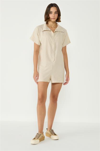 Womens Oversized Woven Muslin Jumpsuit 9149