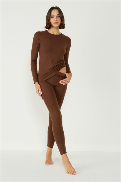 Womens Long Sleeve Crew Neck Thermal Set 405152 