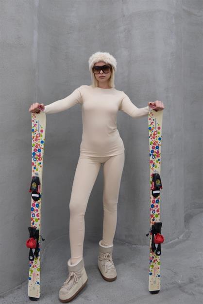 Womens Long Sleeve Crew Neck Thermal Set 405152