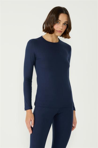 Womens Long-Sleeve Round Neck Thermal Pajama Set 405152 