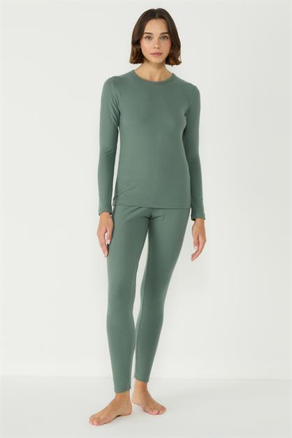 Womens Long Sleeve Crew Neck Thermal Set 405152 