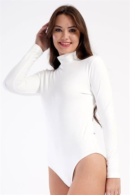 Kadın Yakalı Çıtçıtlı Termal Body 405155 / 409004 Ekru