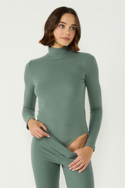Kadın Yakalı Çıtçıtlı Termal Body 405155 / 409004 Haki