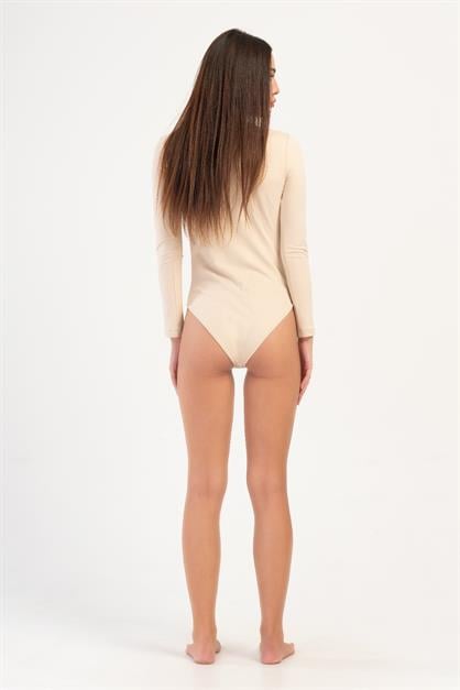 Kadın Yakalı Çıtçıtlı Termal Body 405155 / 409004 Bej
