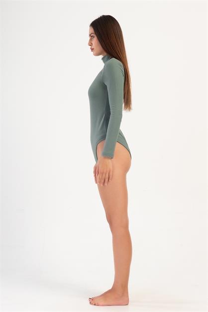 Kadın Yakalı Çıtçıtlı Termal Body 405155 / 409004 Haki