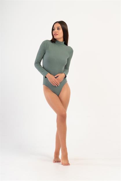 Kadın Yakalı Çıtçıtlı Termal Body 405155 / 409004 Haki