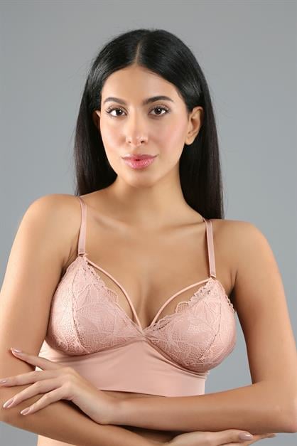 Kaplı Bralet Sütyen C18320 Capucino