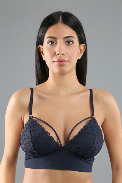 C&City Kaplı Bralet Sütyen C18320 Lacivert