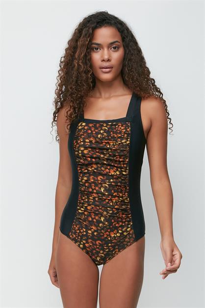 Square Neck Ruched Swimsuit 7763