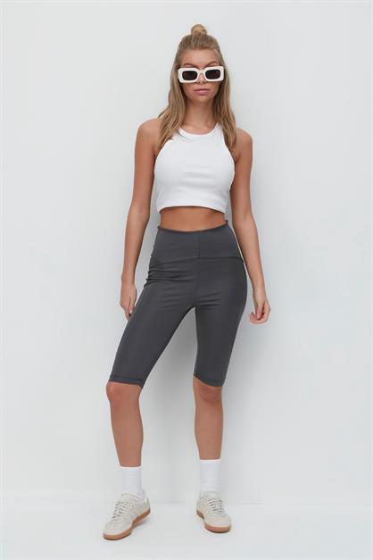 Karyoka High-Waisted Knee-Length Sports Shorts Leggings 9412