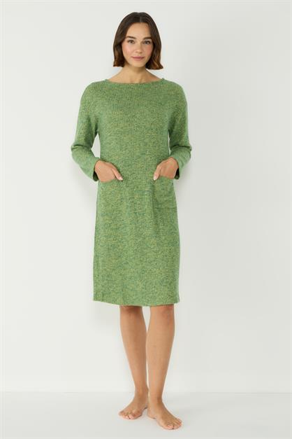 Womens Long-Sleeve Dress With Pockets 405047