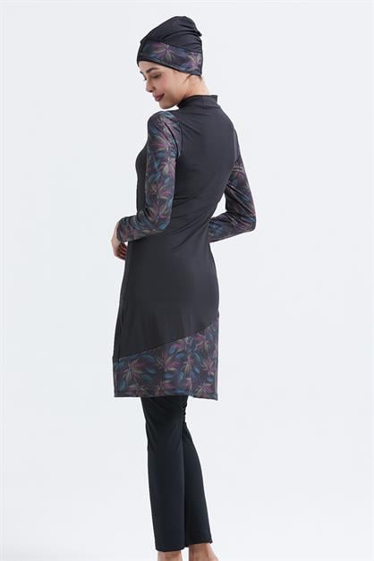 Belt Detail Fully Covered 4-Piece Burkini C12011
