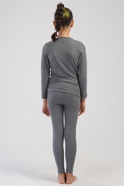 Girls Long-Sleeve Round Neck Thermal Pajama Set 405161 