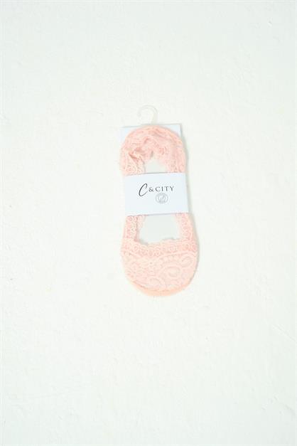 Luna Dantelli Babet Çorap Pembe