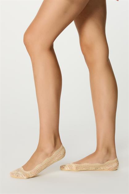 Luna Dantelli Babet Çorap Ten