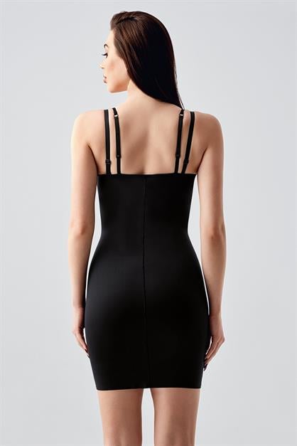Laser Cut Open Bust Corset Dress c19220