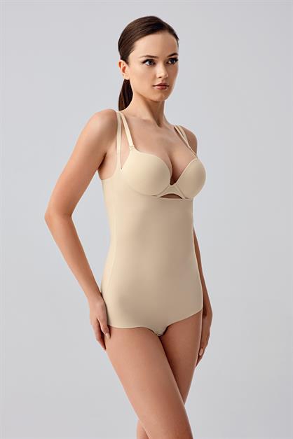 Laser Cut Open Bust Slip Corset C19240