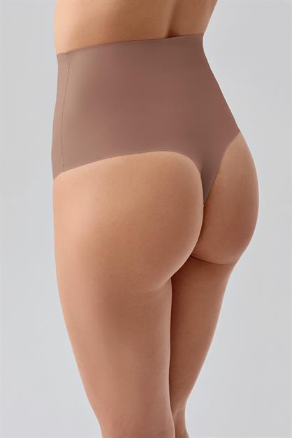 High-Waisted Laser-Cut Seamless Thong C19206 