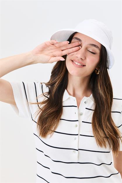 Straw Beach Hat with Visor Y25730-30