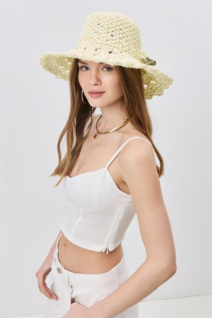 Woven Straw Beach Hat Y25730-24