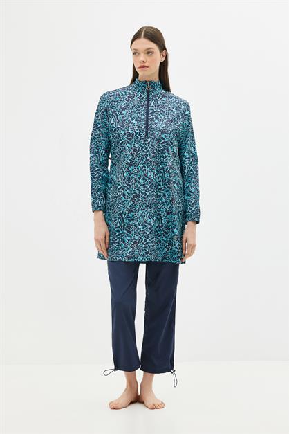 Parachute Fabric 3-Piece Modest Swimsuit 6039