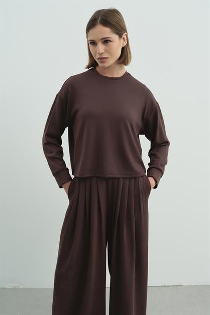 Pure Touch Basic Sweatshirt CC7005 Kahve