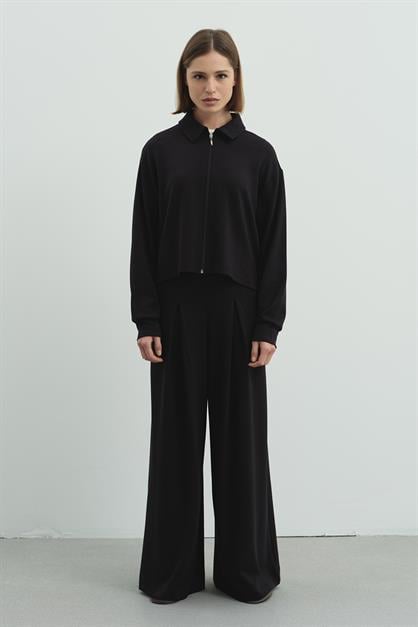 Pure Touch Fermuarlı Sweat CC7002 Siyah