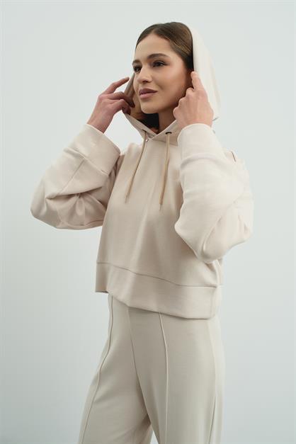 Pure Touch Kapüşonlu Sweat CC7004 Bej
