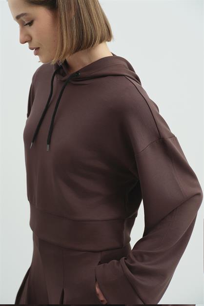 Pure Touch Kapüşonlu Sweat CC7004 Kahve