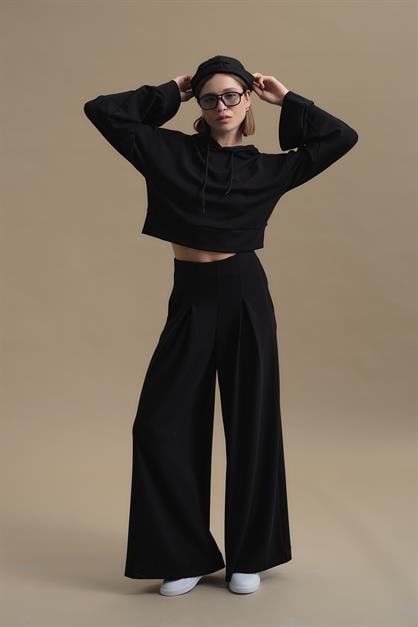 Pure Touch Tek Pileli Pantolon CC7007 Siyah