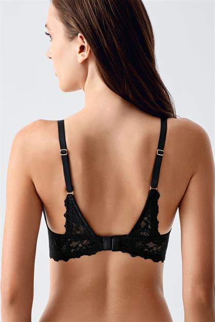 Push Up Dantel Detaylı Balensiz Sütyen C11799 Siyah