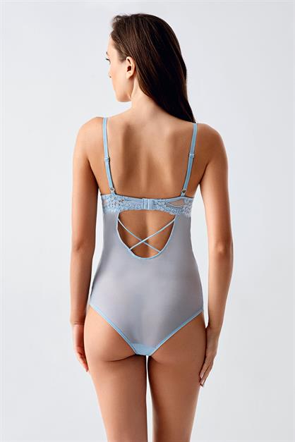 Push Up Bodysuit with Lace Details C15098