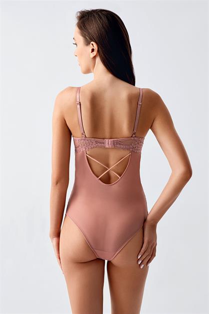 Push Up Bodysuit with Lace Details C15098