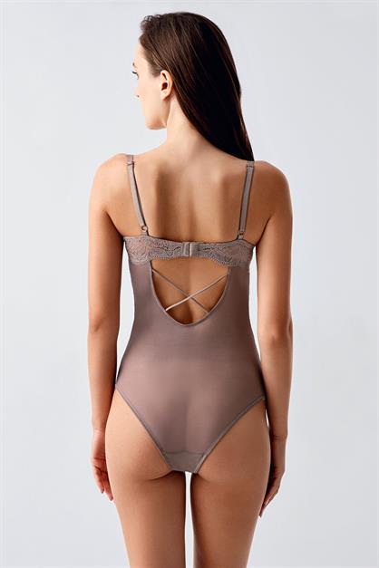 Push Up Bodysuit with Lace Details C15099