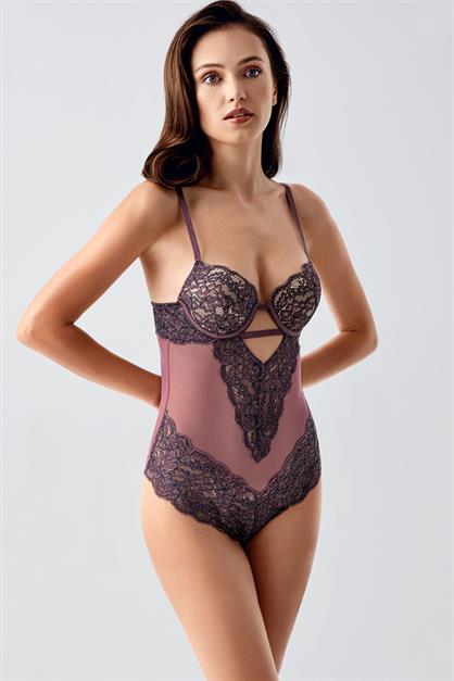 Push Up Bodysuit with Lace Details C15101