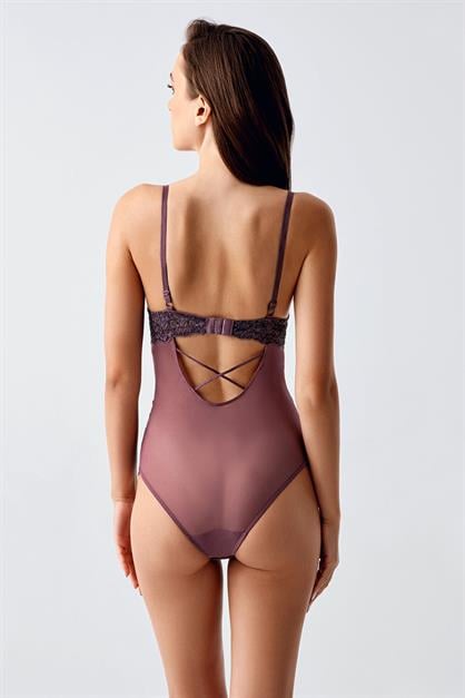 Push Up Bodysuit with Lace Details C15101