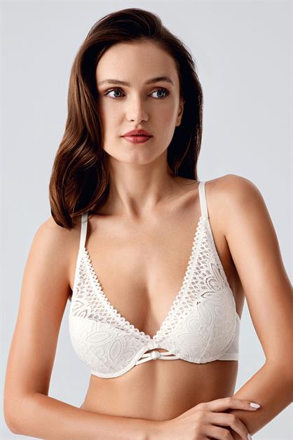 Push Up Dantel Detaylı Sütyen C18345 Ekru