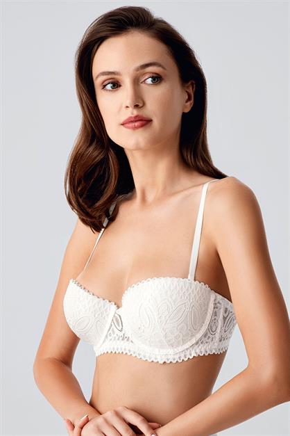 Push Up Dantel Detaylı Sütyen C18355 Ekru