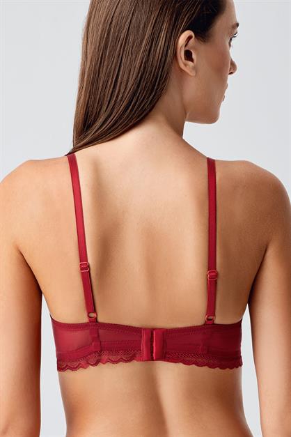 Non-padded Lace-Detailed Bra C18395