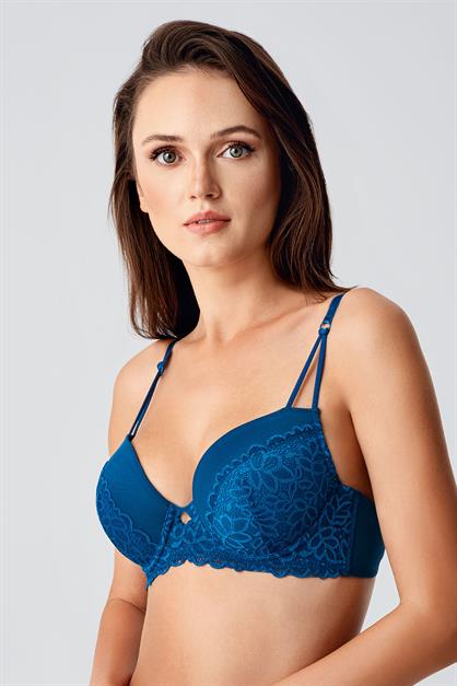 Push Up Dantel Detaylı Sütyen C18415 Antrasit
